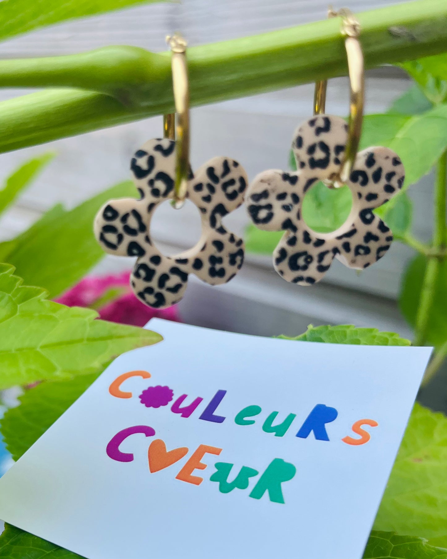 Boucles d'oreilles Margarita, Léopard