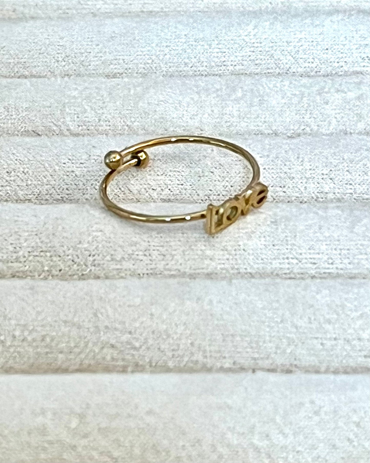 Bague Plaquée Or Love