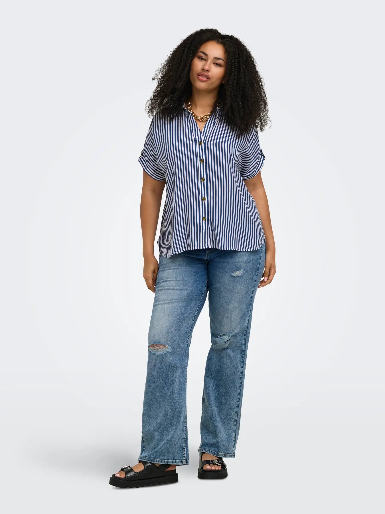 Chemise rayée marine