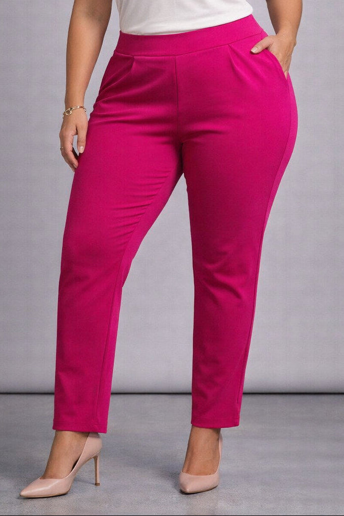 Straight leg elasticated trousers (white or navy)