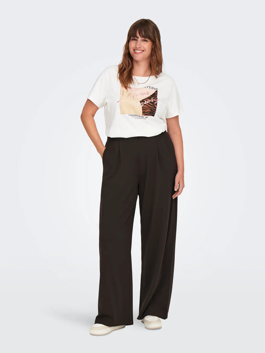 Le pantalon fluide lie de vin ONLY