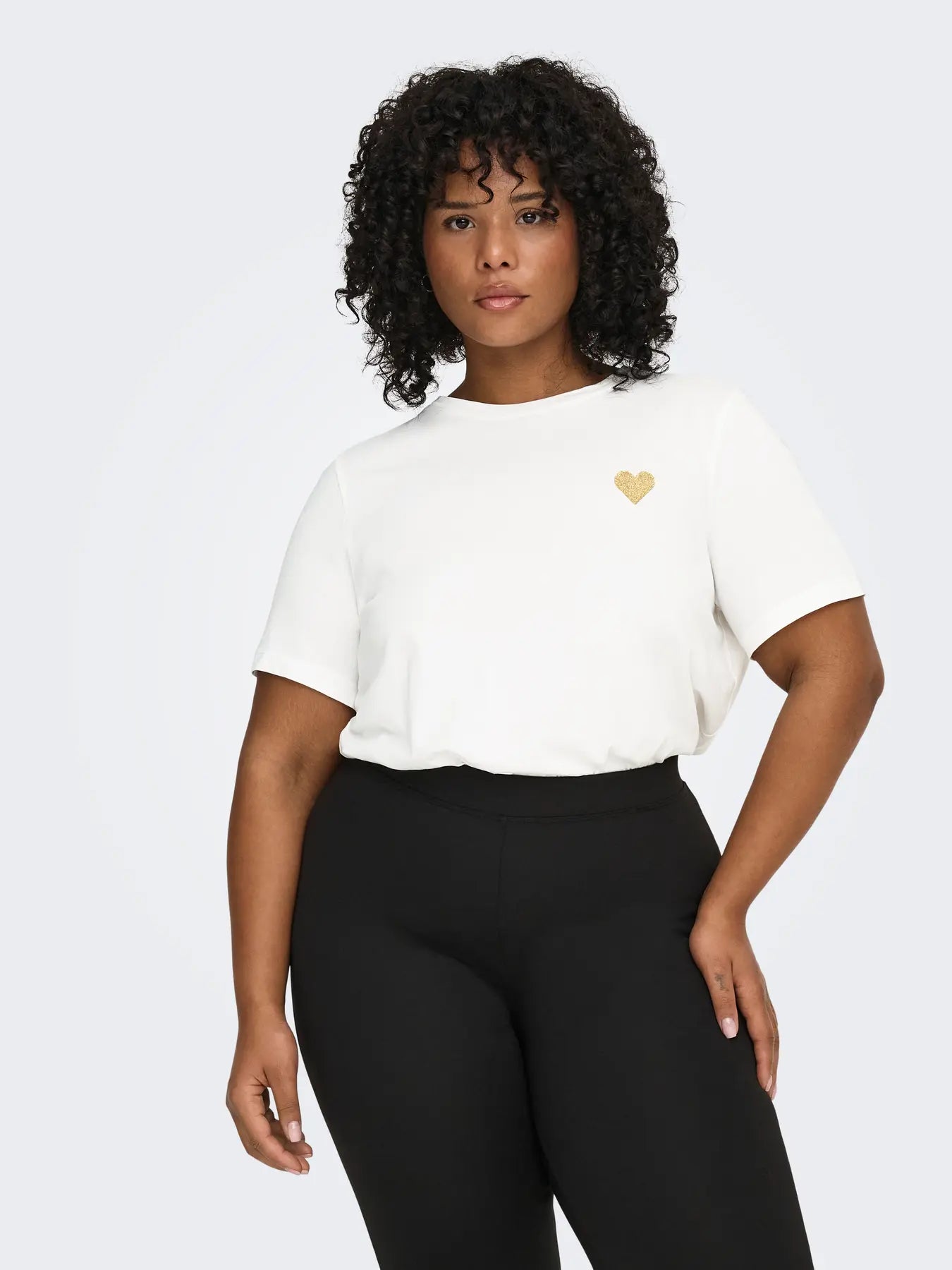 T-shirt coton bio cœur doré