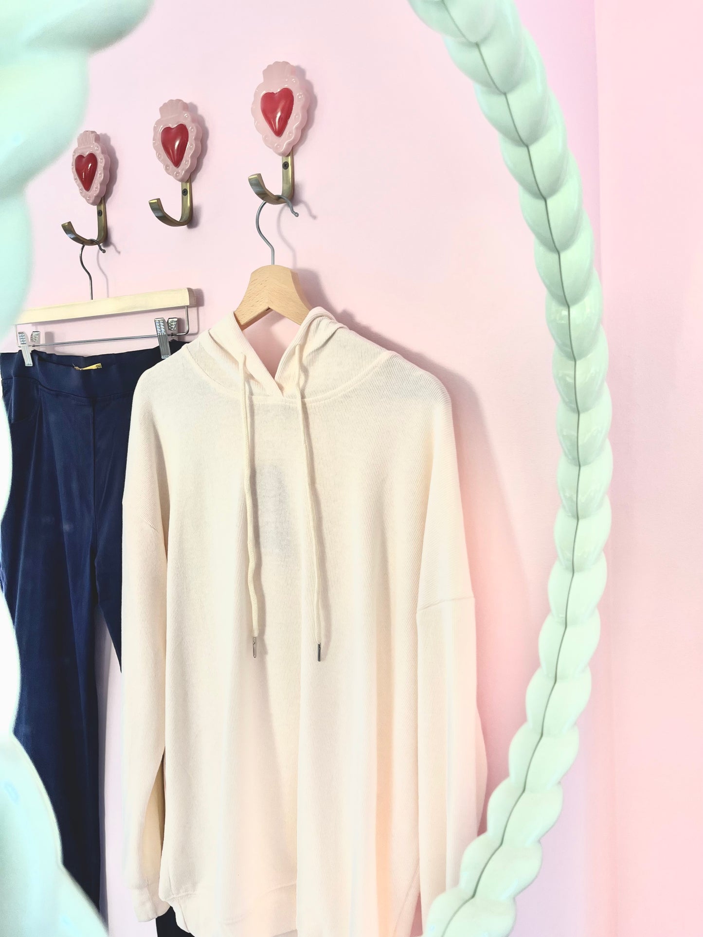 Sweat à capuche beige