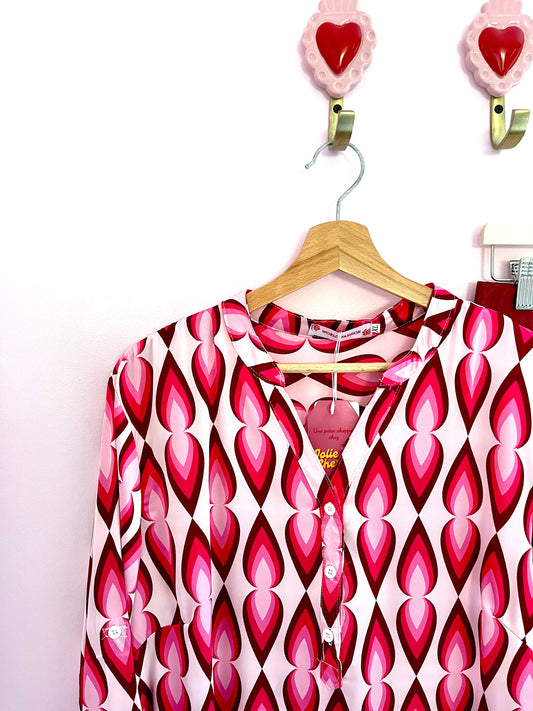 Retro flowy blouse