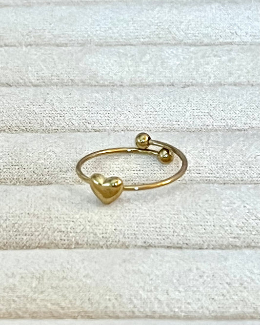 Bague Plaquée Or Cœur Minimaliste