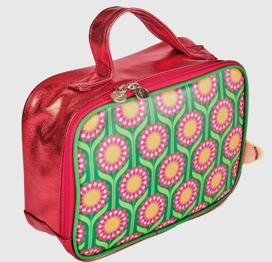 Trousse de toilette rétro Fleurs