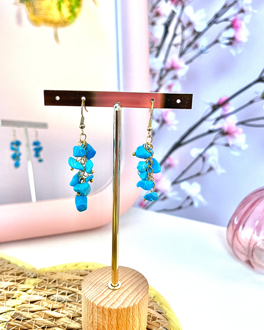 Boucles d'oreilles pendantes Turquoise