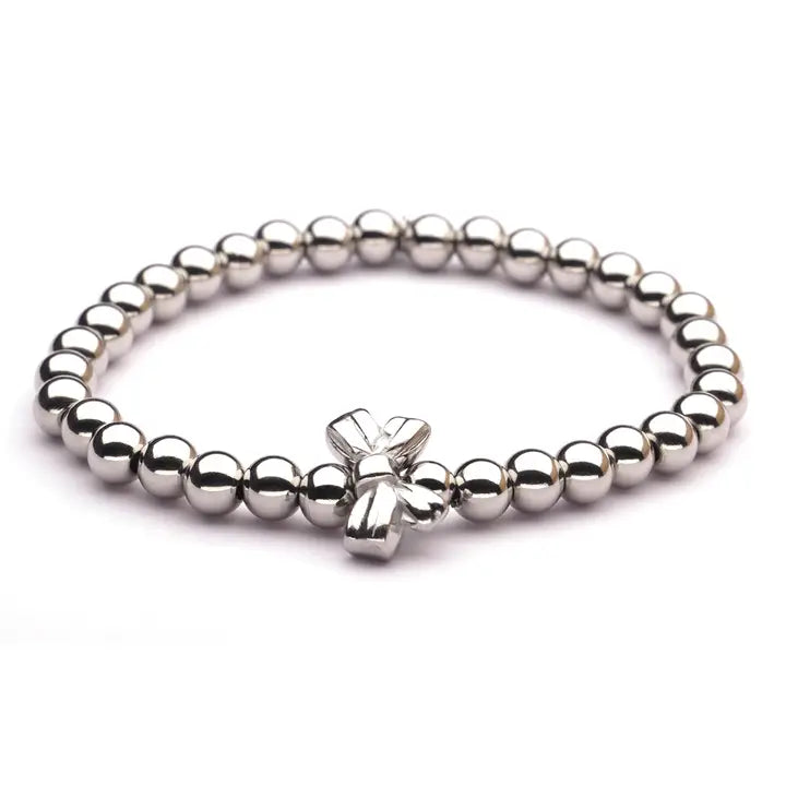 Bracelet Nœud papillon argenté