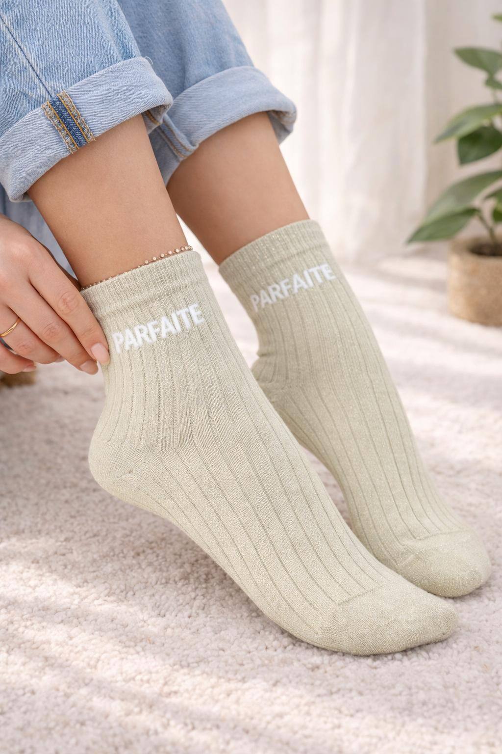 Chaussettes à paillettes "Parfaite"