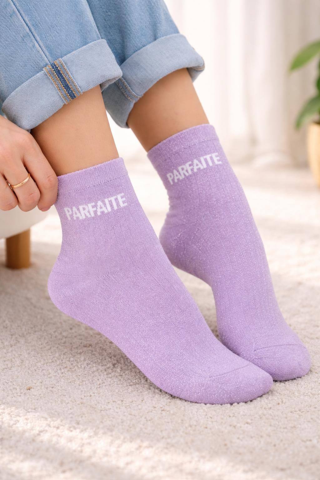 Chaussettes à paillettes "Parfaite"