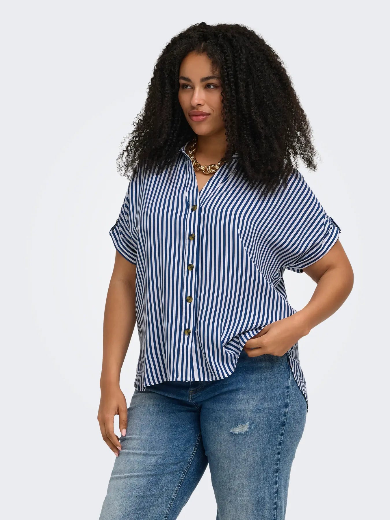 Chemise rayée marine