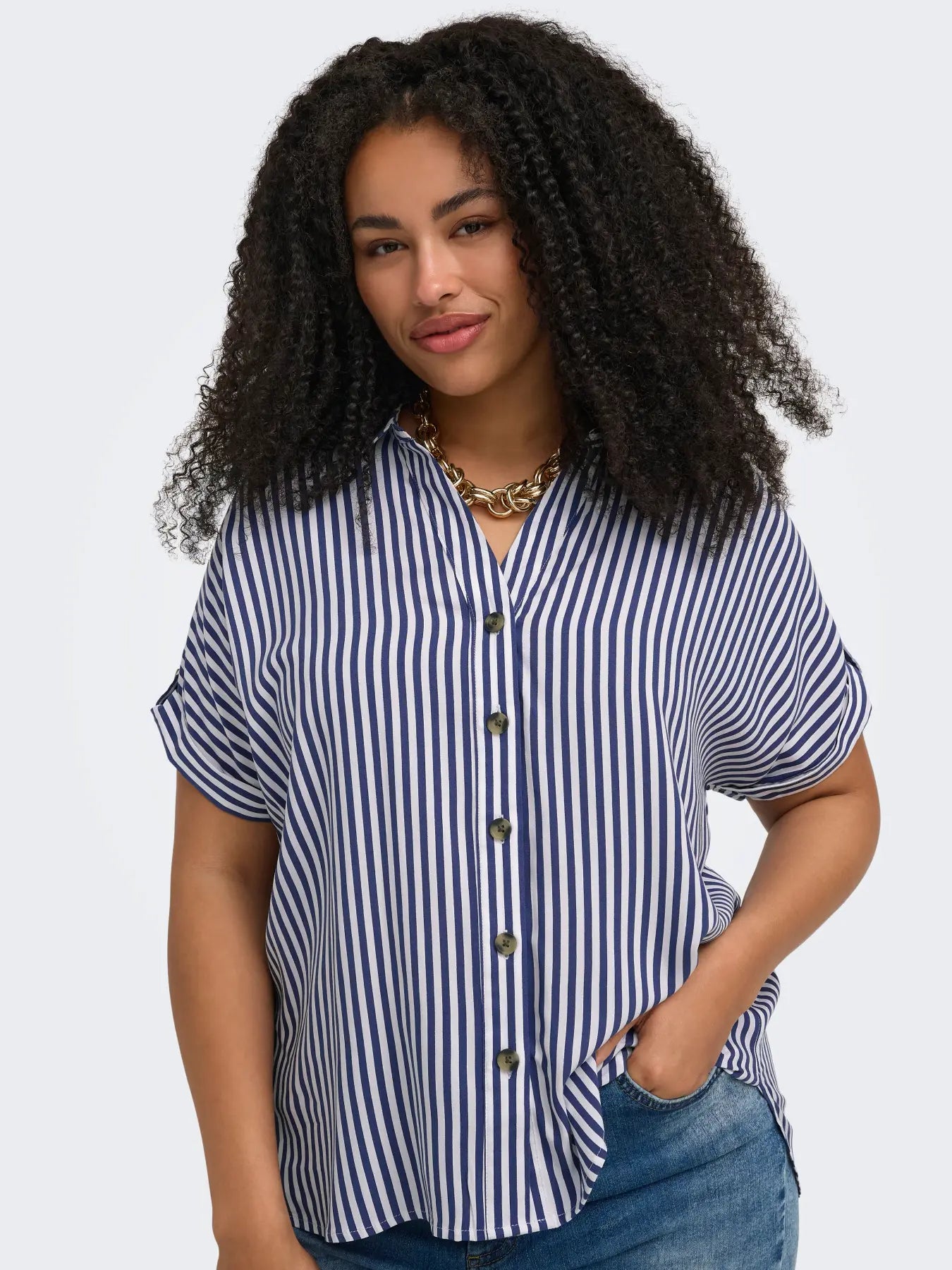 Chemise rayée marine