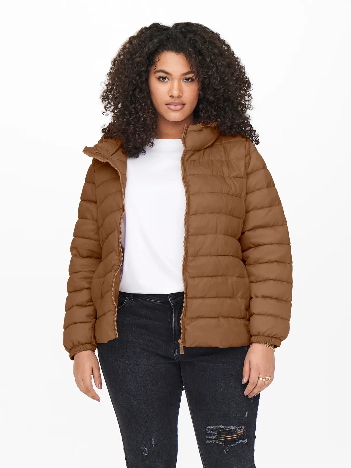Doudoune mi-saison camel
