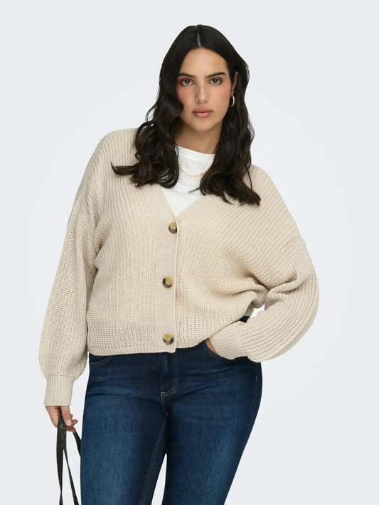 Gilet cardigan beige