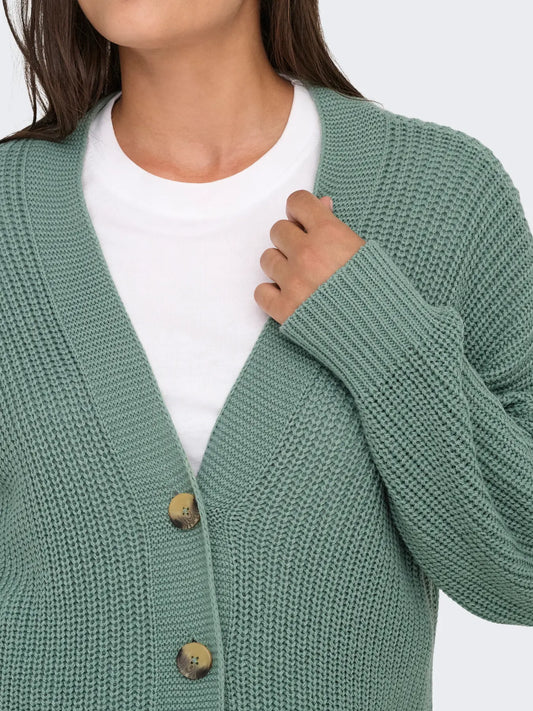 Gilet cardigan vert sauge