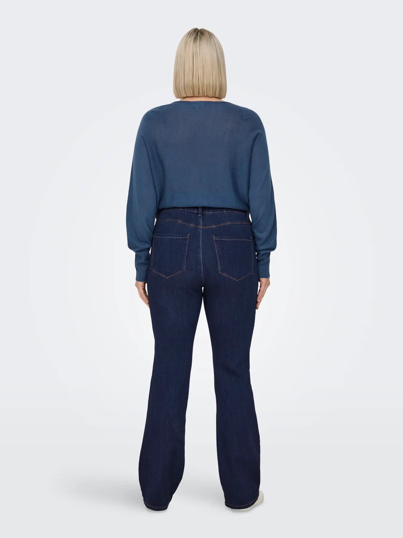 Jean évasé stretch indigo