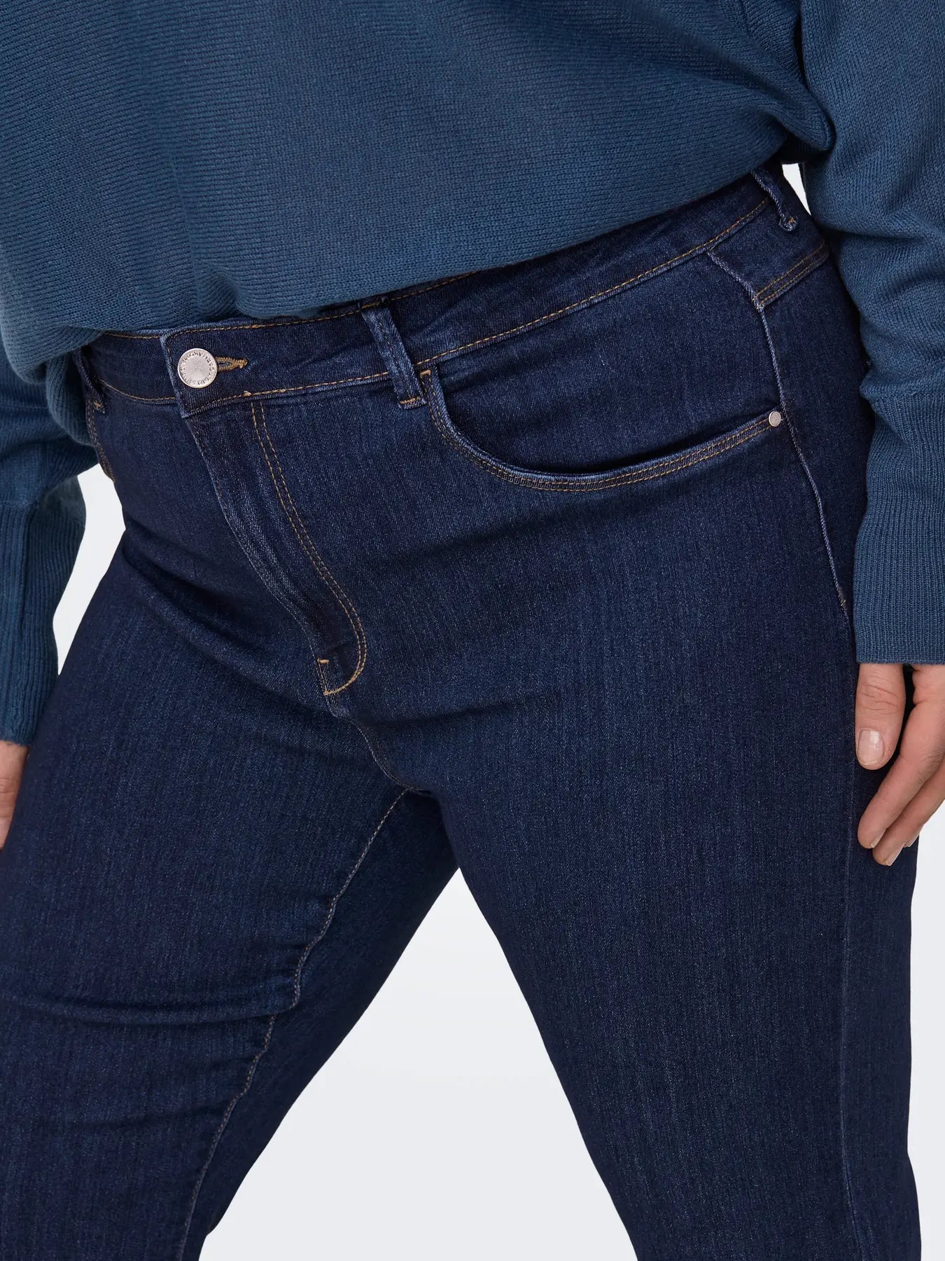 Jean évasé stretch indigo