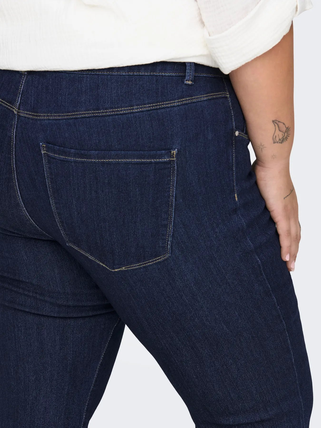 Jean évasé stretch indigo