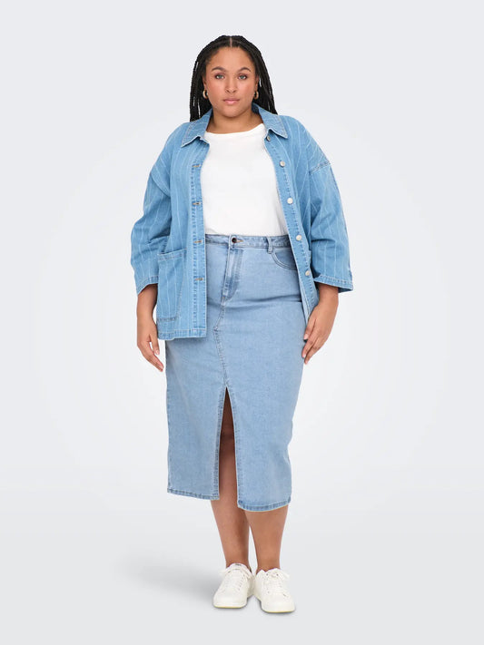 Jupe jean fendue (light blue)