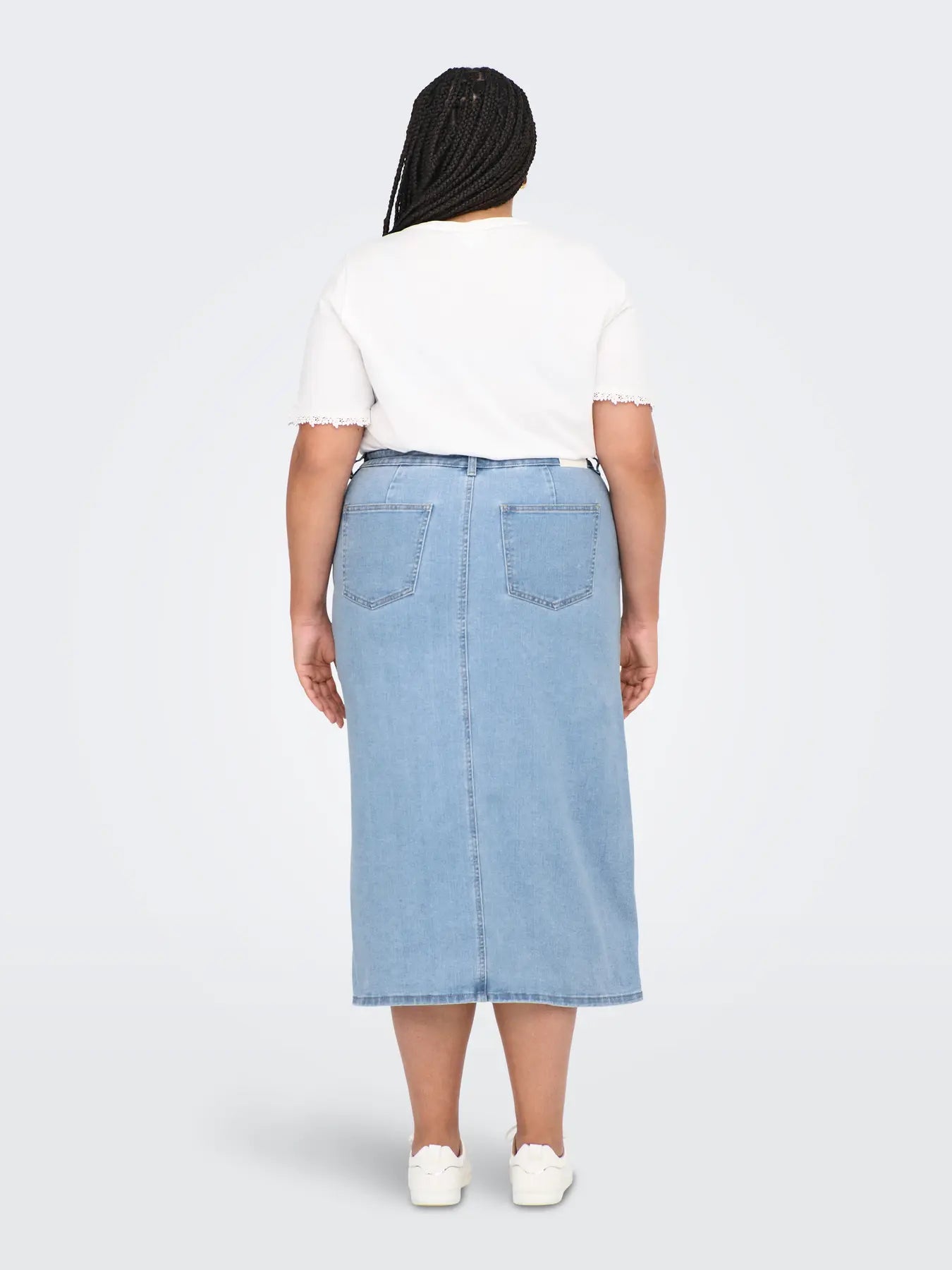 Jupe jean fendue (light blue)
