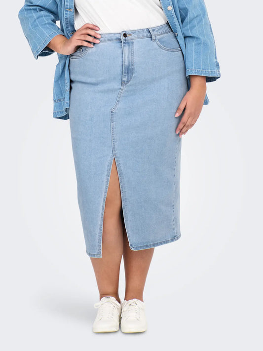 Jupe jean fendue (light blue)