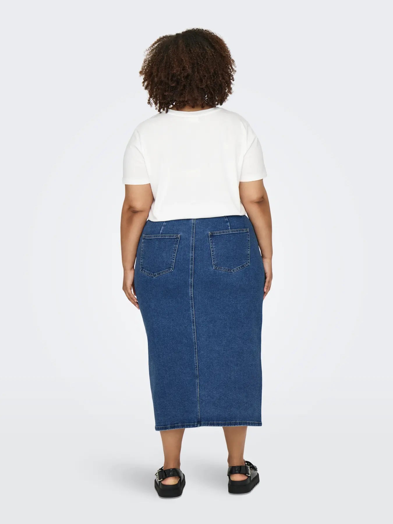 Jupe jean fendue (light blue)